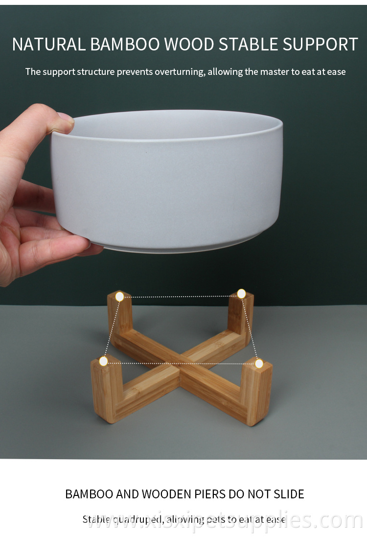 Factory Wholesale Ceramic Pet Cat Dog Food Bowl With Stand